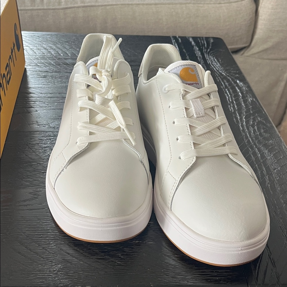 Carhartt White Men's Low-Top Leather Sneakers